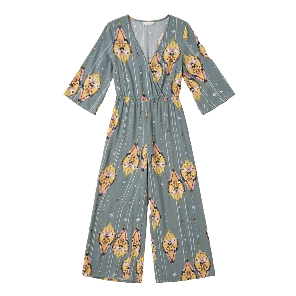 Jaase Jumpsuit Floral Bell Sleeves Wide Leg Boho Cottagecore